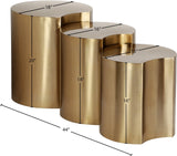 Dimple End Table – Stylish Brushed Metal Design for Contemporary Living Spaces and Modular Styling