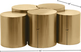 Dimple Coffee Table - Stunning Brushed Gold Iron Design for Contemporary Living Spaces, Modular Style