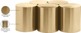 Dimple Coffee Table - Contemporary Brushed Gold Iron Design for Modern Living Spaces and Style