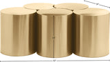 Dimple Coffee Table - Contemporary Brushed Gold Iron Design for Modern Living Spaces and Style