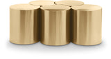 Dimple Coffee Table - Contemporary Brushed Gold Iron Design for Modern Living Spaces and Style