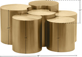 Dimple Contemporary Coffee Table - Modular Iron Design for Stylish Living Room Elegance and Versatility