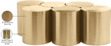 Dimple Coffee Table - Contemporary Brushed Gold Iron Design for Modern Living Room Elegance