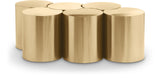 Dimple Coffee Table - Contemporary Brushed Gold Iron Design for Modern Living Room Elegance