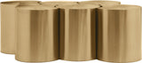 Dimple Coffee Table - Contemporary Brushed Gold Iron Design for Modern Living Room Elegance