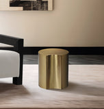 Dimple End Table - Stylish Brushed Iron Design for Contemporary Living Spaces and Modular Use
