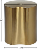 Dimple Contemporary End Table - Stylish Brushed Iron Design for Modern Living Spaces and Décor