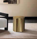 Dimple Contemporary End Table - Stylish Brushed Iron Design for Modern Living Spaces and Décor