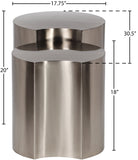 Dimple End Table - Contemporary Brushed Iron Design with Modular Shape for Stylish Living Spaces