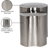 Dimple End Table - Contemporary Brushed Iron Design for Modern Spaces, Versatile & Stylish Accent Piece