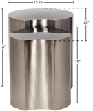 Dimple End Table - Contemporary Brushed Iron Design for Modern Spaces, Versatile & Stylish Accent Piece