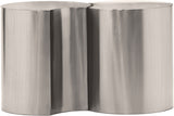 Dimple End Table - Contemporary Brushed Iron Design Perfect for Modern Living Spaces and Decor