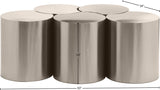 Dimple Coffee Table - Contemporary Brushed Gold Iron Design for Modern Living Spaces and Style