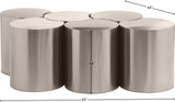 Dimple Coffee Table - Contemporary Brushed Gold Iron Design for Modern Living Room Elegance