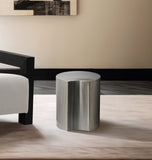Dimple End Table - Stylish Brushed Iron Design for Contemporary Living Spaces and Modular Use