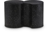 Dimple Black End Table - Contemporary Iron Design with Stylish Terrazo Pattern for Modern Spaces