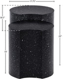 Dimple Black End Table - Contemporary Iron Design with Stylish Terrazo Pattern for Modern Spaces