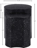 Dimple Black End Table - Contemporary Iron Design with Stylish Terrazo Pattern for Modern Spaces