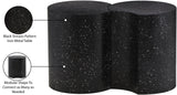 Dimple Black End Table - Contemporary Iron Design with Stylish Terrazo Pattern for Modern Spaces