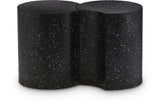 Dimple Black End Table - Contemporary Iron Design with Stylish Terrazo Pattern for Modern Spaces