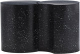 Dimple Black End Table - Contemporary Iron Design with Stylish Terrazo Pattern for Modern Spaces