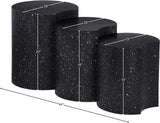 Dimple Black End Table - Contemporary Iron Design with Stylish Terrazo Pattern for Modern Spaces