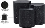 Dimple Black End Table - Contemporary Iron Design with Stylish Terrazo Pattern for Modern Spaces
