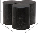 Dimple Contemporary Coffee Table - Stylish Iron Construction with Black Terrazo Design for Modern Homes