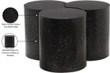 Dimple Contemporary Coffee Table - Stylish Iron Construction with Black Terrazo Design for Modern Homes