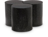 Dimple Contemporary Coffee Table - Stylish Iron Construction with Black Terrazo Design for Modern Homes