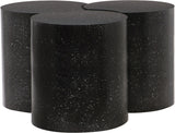 Dimple Contemporary Coffee Table - Stylish Iron Construction with Black Terrazo Design for Modern Homes
