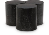 Dimple Contemporary Coffee Table - Stylish Iron Construction with Black Terrazo Design for Modern Homes