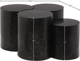 Dimple Contemporary Coffee Table - Stylish Iron Construction with Black Terrazo Design for Modern Homes