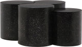 Dimple Contemporary Coffee Table - Stylish Iron Construction with Black Terrazo Design for Modern Homes