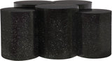 Dimple Contemporary Coffee Table - Stylish Iron Construction with Black Terrazo Design for Modern Homes