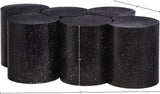 Dimple Contemporary Coffee Table - Stylish Iron Construction with Black Terrazo Design for Modern Homes