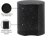 Dimple Black End Table - Contemporary Iron Design with Stylish Terrazo Pattern for Modern Spaces