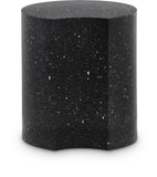 Dimple Black End Table - Contemporary Iron Design with Stylish Terrazo Pattern for Modern Spaces
