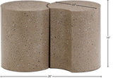 Dimple End Table - Contemporary Brushed Iron Design with Modular Shape for Stylish Living Spaces