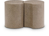 Dimple End Table - Contemporary Brushed Iron Design with Modular Shape for Stylish Living Spaces