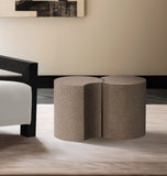 Dimple End Table - Contemporary Brushed Iron Design with Modular Shape for Stylish Living Spaces