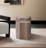 Dimple End Table - Contemporary Brushed Iron Design for Modern Spaces, Versatile & Stylish Accent Piece