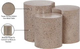 Dimple End Table - Stylish Brushed Metal Design for Contemporary Living Spaces and Modular Use