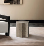 Dimple End Table - Stylish Brushed Iron Design for Contemporary Living Spaces and Modular Use