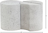 Dimple End Table - Contemporary Brushed Iron Design with Modular Shape for Stylish Living Spaces