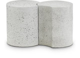 Dimple End Table - Contemporary Brushed Iron Design with Modular Shape for Stylish Living Spaces