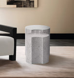 Dimple End Table - Contemporary Brushed Iron Design for Modern Spaces, Versatile & Stylish Accent Piece