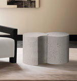 Dimple End Table - Contemporary Brushed Iron Design Perfect for Modern Living Spaces and Decor