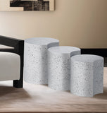 Dimple End Table – Stylish Brushed Metal Design for Contemporary Living Spaces and Modular Styling