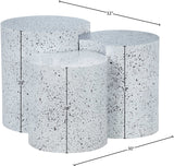 Dimple End Table - Stylish Brushed Metal Design for Contemporary Living Spaces and Modular Use